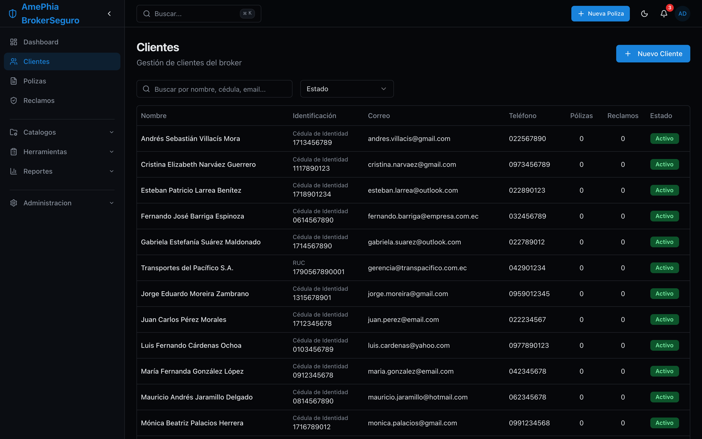 Gestión de Clientes — Todos tus clientes con búsqueda instantánea, historial y datos completos
